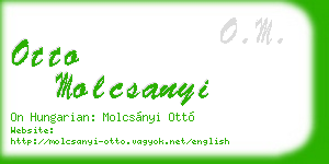 otto molcsanyi business card