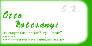 otto molcsanyi business card